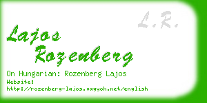 lajos rozenberg business card